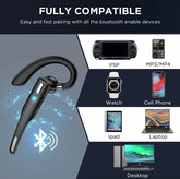 Trucker Wireless Headset Bluetooth 5.1 Earpiece Dual Mic Earbud Noise Cancelling